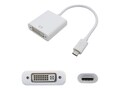 AddOn USB 3.1 Type C (USB-C) to DVI-I M F Adapter, White, USBC2DVIIW, 32037457, Adapters & Port Converters