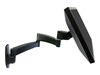 Ergotron 200 Series Wall Mount Arm, 2 Extensions, Black, 45-234-200, 9648022, Stands & Mounts - Desktop Monitors