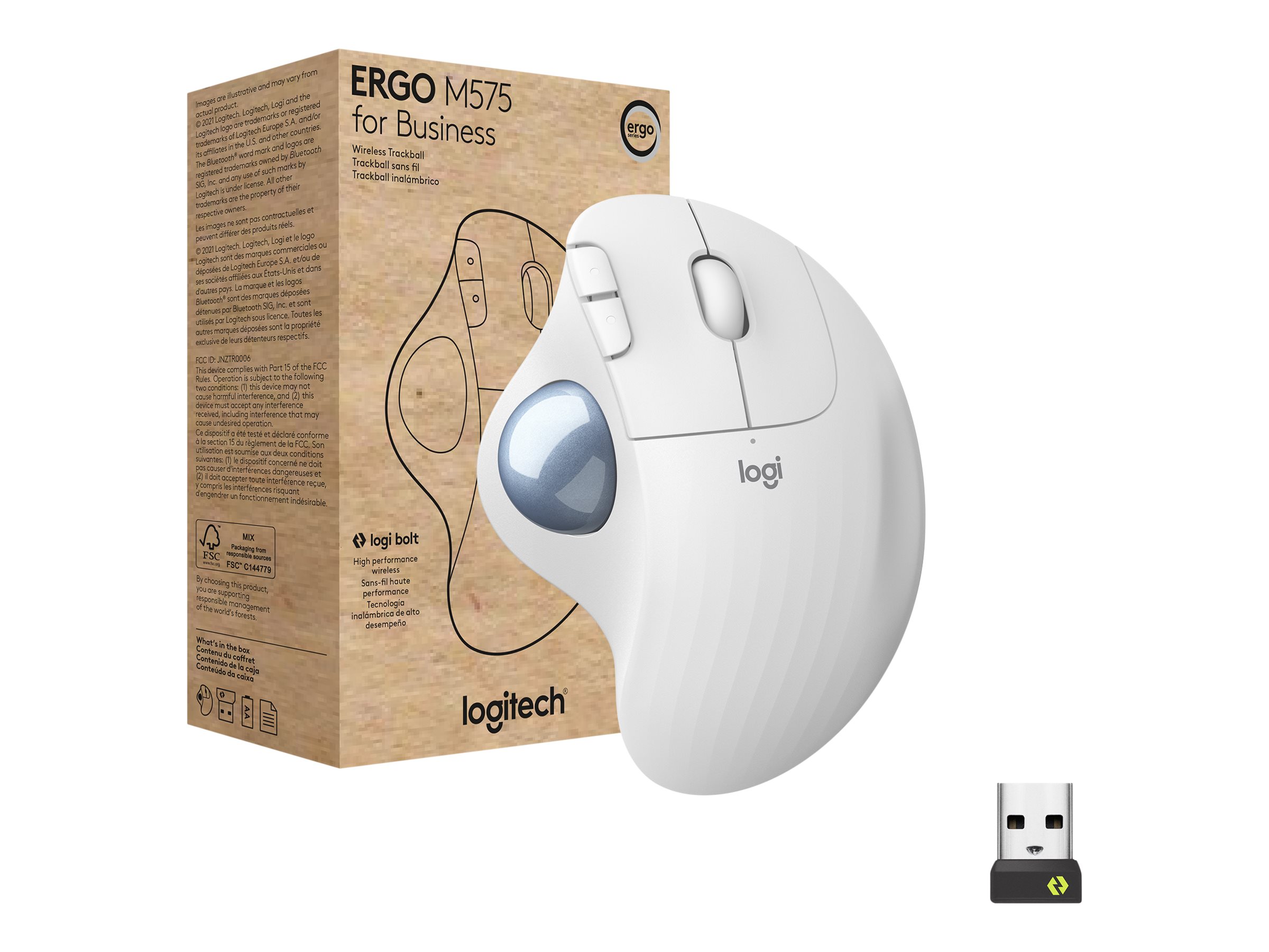 Buy Logitech Ergo M575 Wireless Trackball for Business, White