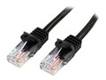 StarTech.com Cat5e Snagless Patch Cable, Black, 50ft, 45PATCH50BK, 13377149, Cables