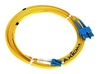 Axiom Fiber Patch Cable, LC-ST, 9 125, Singlemode, Duplex, 3m, LCSTSD9Y-3M-AX, 13221478, Cables