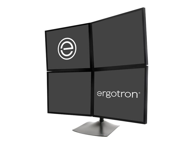 Ergotron DS100 QuadMonitor Desk Stand, Black (33324200)