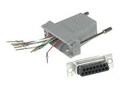 C2G RJ45-DB15M Modular Adapter, Gray, 02926, 8398181, Adapters & Port Converters