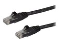 StarTech.com CAT6 Snagless Gigabit Wire 100W PoE 650 MHz Ethernet Patch Cable, Black, 12ft, N6PATCH12BK, 34175423, Cables