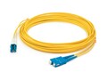 AddOn LC-SC 9 125 OS2 Singlemode Plenum Duplex Fiber Cable, Yellow, 100m, ADD-SC-LC-100M9SMFPA, 38282285, Cables