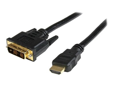 StarTech.com HDMI to DVI-D Adapter Cable, Black, 3ft, HDDVIMM3, 16413811, Cables