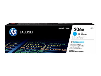HP 206A (W2111A) Cyan Original LaserJet Toner Cartridge , W2111A, 38205651, Toner and Imaging Components - OEM