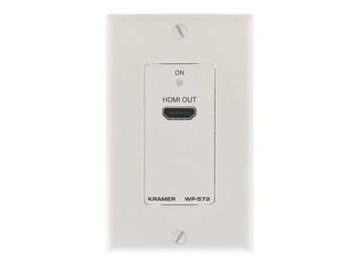 Kramer Open Box WP-572 HDMI HDCP 2.2 Wall Plate Receiver over PoC Long–Reach DGKat, WP-572                        , 42174543, Video Converters, Extenders & Splitters