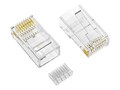 Axiom RJ45 CAT5e UTP Plug w Inserter, Solid Stranded Wire, 50 Micron, 100-pack, RJ45C5USI100-AX, 41594114, Cable Accessories