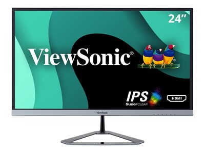 ViewSonic 23.8 VX2476-SMHD Full HD LCD AH-IPS Monitor, Black Silver, VX2476-SMHD, 32828339, Monitors