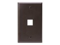 Leviton 1PORT QP WALLPLATE BN, 41080-1BP , 42024760, Premise Wiring Equipment Leviton 1PORT QP WALLPLATE BN, 41080-1BP , 42024760, Premise Wiring Equipment