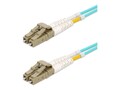 AddOn LC to LC OM4 Duplex OFNR (Riser-Rated) Fiber Patch Cable, Aqua, 0.9m, ADD-LC-LC-0-9M5OM4, 42037319, Cables
