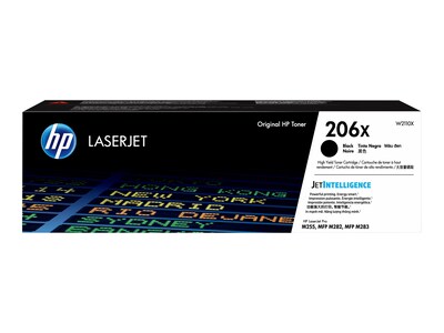 HP 206X (W2110X) High Yield Black Original LaserJet Toner Cartridge, W2110X, 38205626, Toner and Imaging Components - OEM