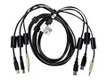 Apex PC Solutions KM Cable for USB Keyboard and Mouse with Audio and CAC, 6ft, CBL0132, 24864559, Cables