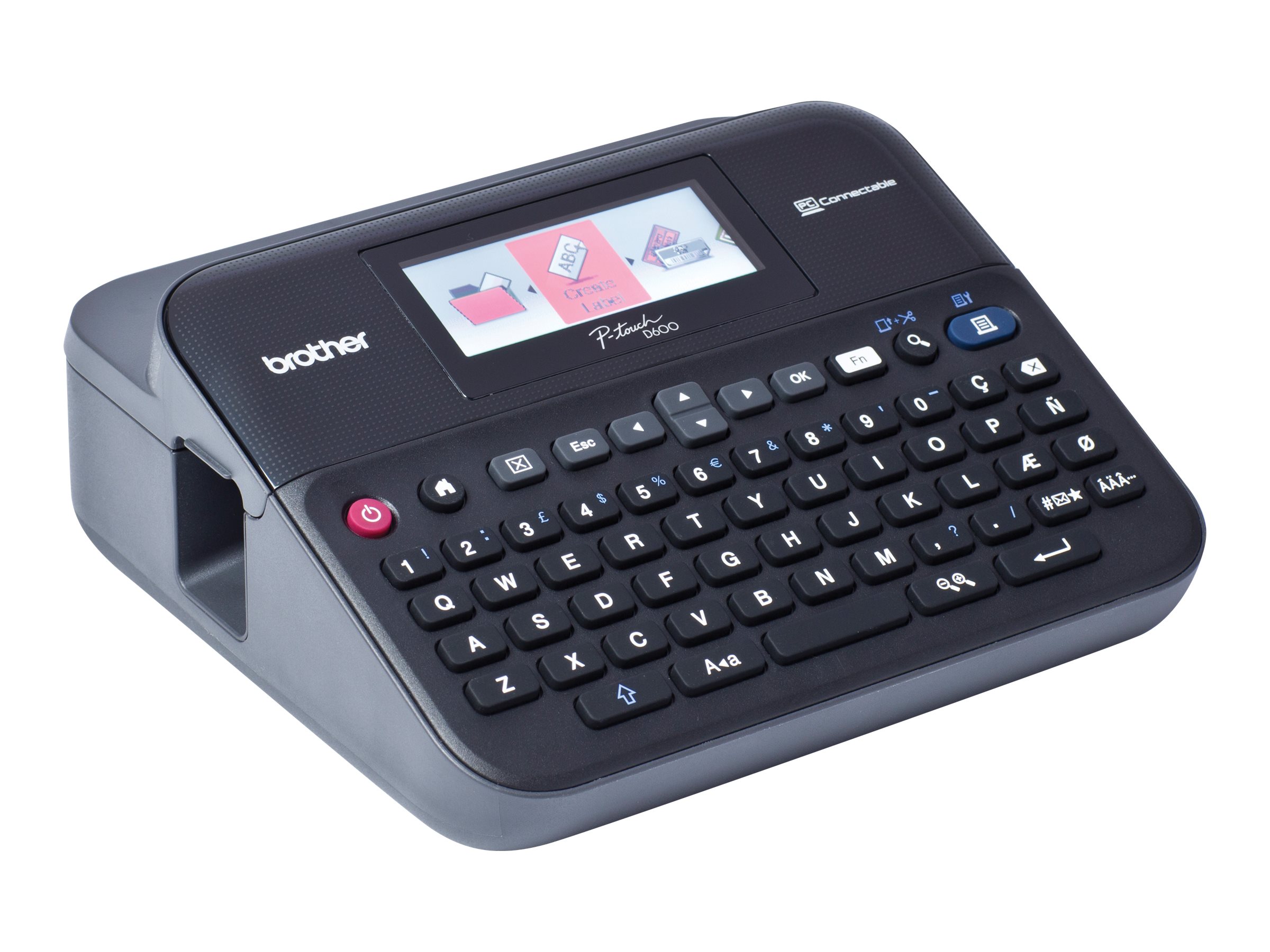 Brother P-touch Label Maker PTD600 Color Display, PC-Connectable Labeler 