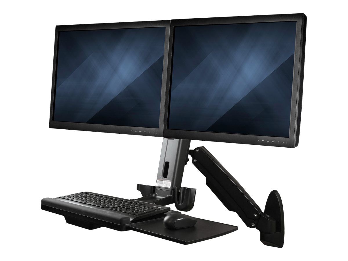 3-Way Computer Monitor Desk Mount Swing Arm Adjustable Tilting Swivel LED LCD 