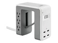 APC 120V SurgeArrest Surge Protector, 6-Outlet 4-USB Port, White, PE6U4W, 36340947, Surge Suppressors