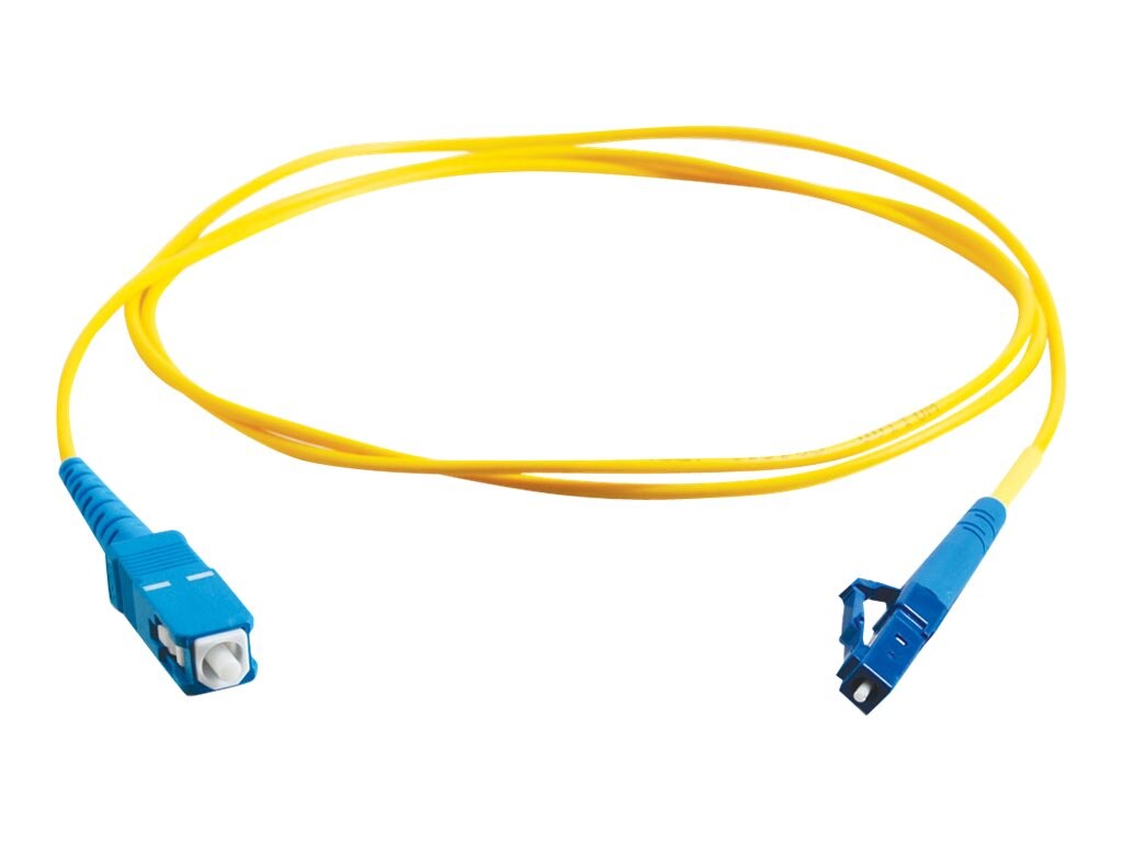 C2G Fiber Patch Cable, LC-SC, 9 125, Simplex, SM, Plenum