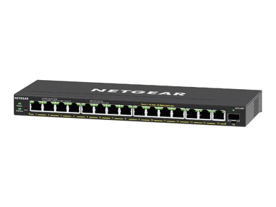 Netgear 16-port DM WM 180W PoE+ GbE+ Managed Switch 15xGbE PoE+ 30W 1xGbE SFP, GS316EP-100NAS, 41222486, Network Switches