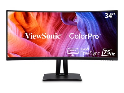 ViewSonic Open Box 34 VP3456A UWQHD LED-LCD Curved Monitor, VP3456A                       , 41812459, Monitors