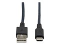 Tripp Lite Heavy-Duty USB-A to USB-C M M Cable, Gray, 6ft, U038-006-GY-MAX, 37217001, Cables