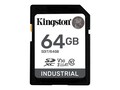 Kingston 64GB Industrial UHS-I U3 V30 A1 SDXC Flash Memory Card, Class 10 , SDIT/64GB, 41647557, Memory - Flash