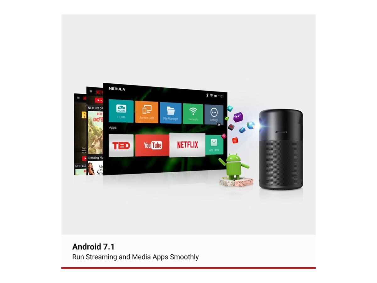 Anker Nebula Pro Capsule Smart Mini Wi-Fi Projector, 150 Anker Nebula Pro Capsule Smart Mini Wi-Fi Projector, 150