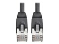 Tripp Lite Cat6a 10G-Certified Snagless Shielded STP PoE Patch Cable, Black, 20ft, N262-020-BK, 34224723, Cables