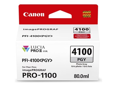 Canon Photo Gray PFI-4100 Ink Tank, 6784C002                      , 41836587, Ink Cartridges & Ink Refill Kits - OEM