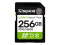 Kingston 256GB Canvas Select Plus Gen3 150MBs UHS-I U3 V30 SDXC Card, Class 10, SDS3/256GB                    , 42014489, Memory - Flash