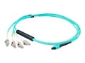 AddOn OM3 OFNP Fiber Fanout Cable, MPO-4LC, 50 125, Multimode, Duplex, Aqua, 1m, ADD-MPO-4LC1M5OM3, 15115513, Cables AddOn OM3 OFNP Fiber Fanout Cable, MPO-4LC, 50 125, Multimode, Duplex, Aqua, 1m, ADD-MPO-4LC1M5OM3, 15115513, Cables