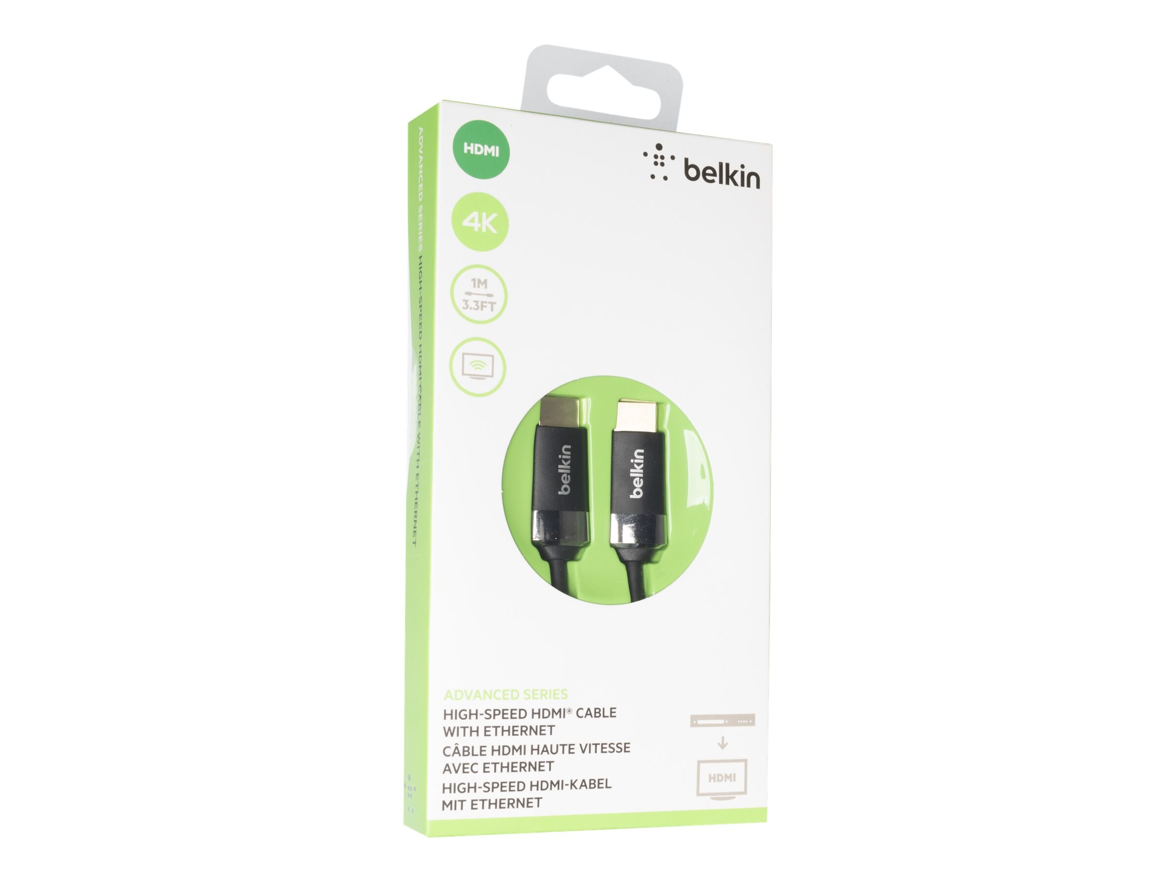 Belkin High-Speed HDMI Cable with Ethernet - 1m, 4K HD, Gold