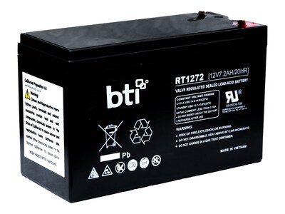 BTI Replacement Sealed Lead Acid Battery, 12V7.2AH-T2-BATT-BTI, 41523294, Batteries - Other