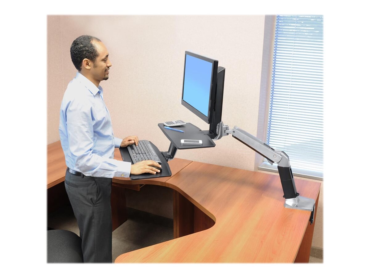Ergotron WorkFit-A with Suspended Keyboard Tray, Single LD
