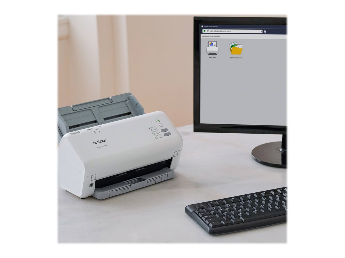 Brother ADS-4300N - scanner de documents - modèle bureau - USB 3.0, LAN