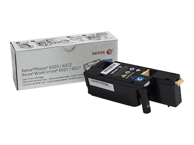 Xerox Cyan Toner Cartridge for Phaser 6022 & WorkCentre 6027, 106R02756, 18441883, Toner and Imaging Components - OEM Xerox Cyan Toner Cartridge for Phaser 6022 & WorkCentre 6027, 106R02756, 18441883, Toner and Imaging Components - OEM