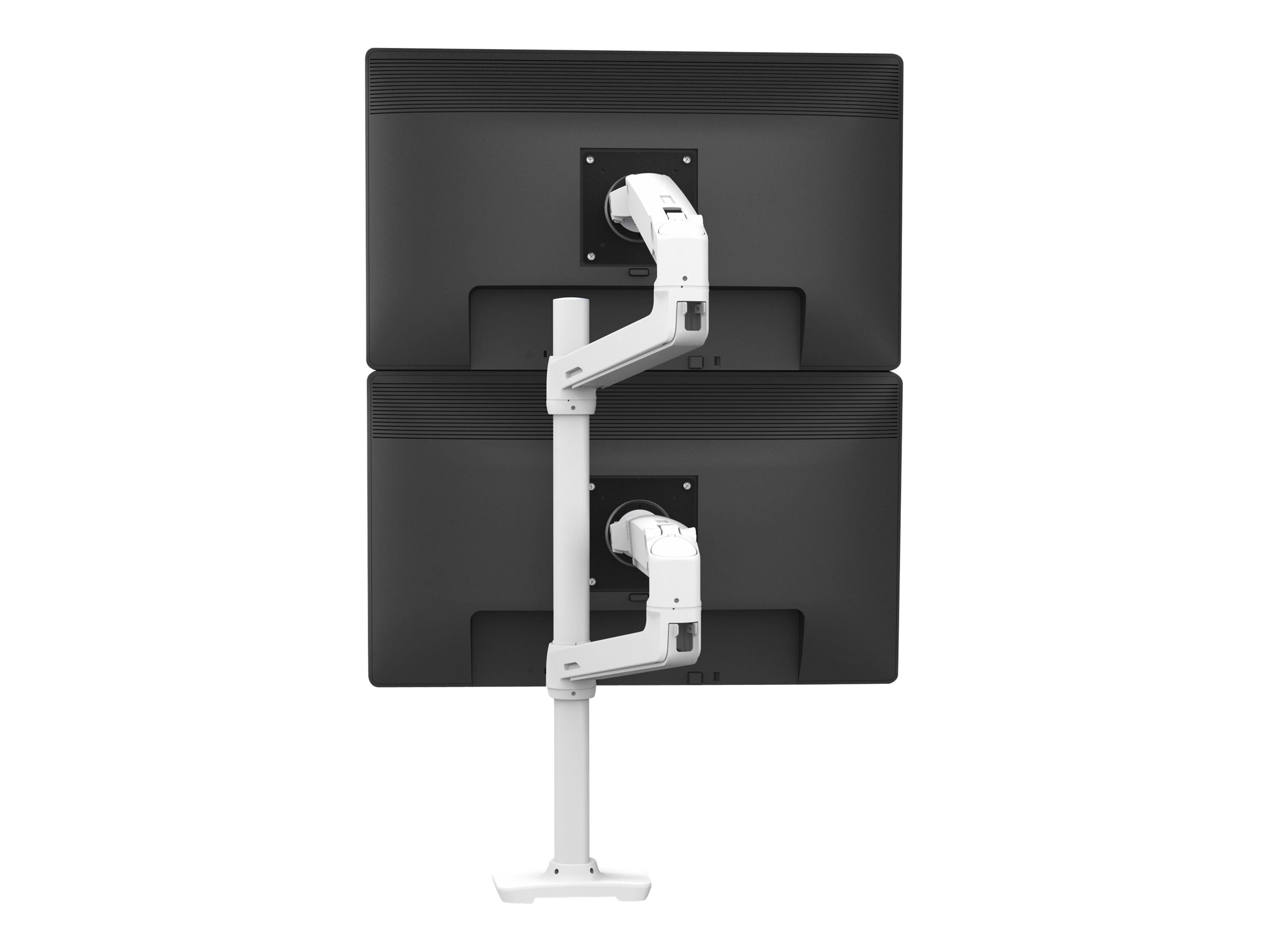Ergotron LX Dual Stacking Arm, Tall Pole, White (45-509-216)