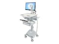 Ergotron StyleView Cart with LCD Pivot, LiFe Powered, 1 Drawer, SV44-1312-1, 18024641, Computer Carts - Medical