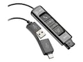 HP Poly DA75 USB to QD Adapter, 786C6AA, 41732598, Headphone & Headset Accessories