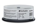 Verbatim 6x 50GB Inkjet Hub Printable BD-R DL Media (25-pack Spindle), 97334, 12361524, Blu-Ray Media