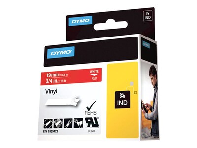 DYMO 3 4 Rhino Red Vinyl Labels, 1805422, 13202365, Paper, Labels & Other Print Media