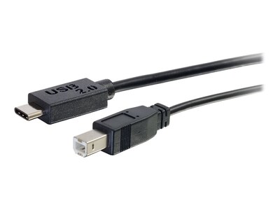 C2G USB 2.0 Type C to USB Type B M M Cable, Black, 6ft, 28859, 25616565, Cables C2G USB 2.0 Type C to USB Type B M M Cable, Black, 6ft, 28859, 25616565, Cables