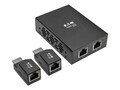 Tripp Lite 2-Port HDMI over Cat5 Cat6 Extender Kit, Power over Cable, Box-Style Transmitter, 2 Mini Receivers , B126-2P2M-POC, 34591937, Video Converters, Extenders & Splitters