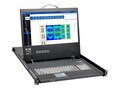 Tripp Lite Rack-Mount Console, 1U x 19 LCD, 1920 x 1080 (1080p), DVI or VGA Video, TAA, B021-000-19-HD2, 33846512, KVM Displays & Accessories