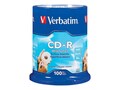 Verbatim 52x 700MB CD-R Black White Surface Media (100-pack Spindle), 94712, 4869651, CD Media