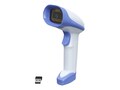 Ambir Wireless Barcode Scanner with 2.4Ghz Wireless USB Dongle - White Blue, BR200-WH                      , 41876792, Bar Code Scanners