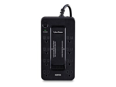 CyberPower Standby UPS 425VA 260W Compact (ST425), ST425, 36003465, Battery Backup/UPS