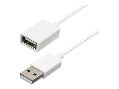 StarTech.com White USB 2.0 Extension Cable A to A - M F, 1m, USBEXTPAA1MW, 16172739, Cables