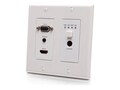C2G HDMI HDBaseT+VGA, 3.5mm, RS232, and IR over Cat Extender Dual Gang Wall Plate Transmitter - 4K 60Hz, C2G31017, 41605721, Video Converters, Extenders & Splitters
