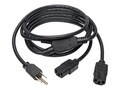 Tripp Lite AC Power Splitter Cable, NEMA 5- 15P 2X IEC-320-C13, 6ft, P006-006-2, 10891610, Power Cords